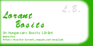 lorant bosits business card